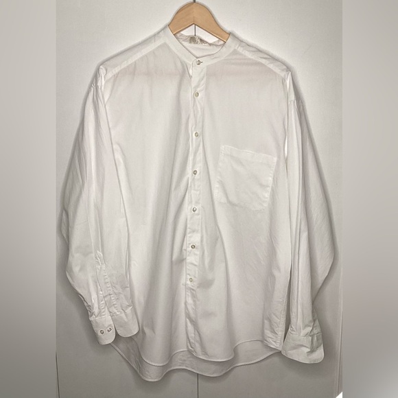 Men's White cotton Claiborne shirt 16.5 Collar - Picture 2 of 10